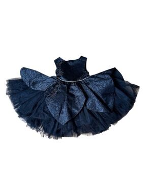Princess Daliana 6-12 Months Baby Girl Dress Black Tulle Gown Poofy Formal Event